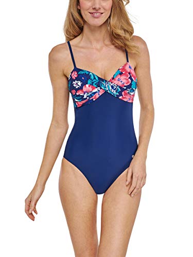 Schiesser Damen Badeanzug Einteiler, Blau (Admiral 801), 42B von Schiesser