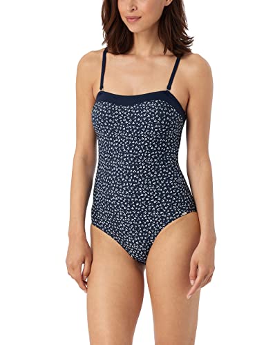 Schiesser Damen Bandeau Badeanzug, dunkelblau-gem, 42 von Schiesser