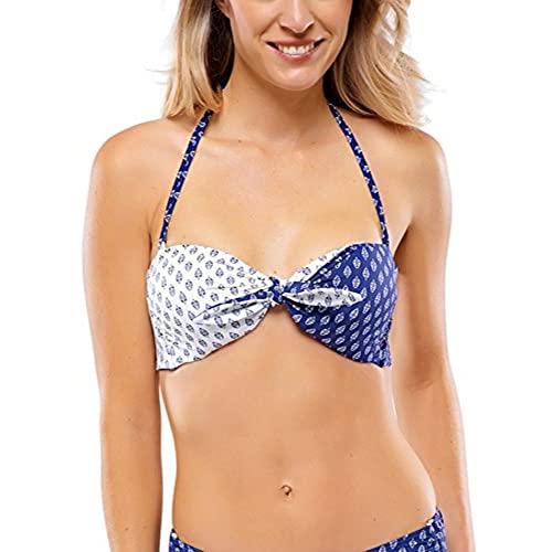 Schiesser Damen Bandeau-Top Bikinioberteil, Blau (Admiral 801), 70C (Herstellergröße: 036C) von Schiesser