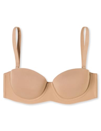 Schiesser Damen Bandeau abnehmbaren Trägern und gleitenden Cups Single Jersey-Unique Micro BH, Maple_181449, 80C von Schiesser