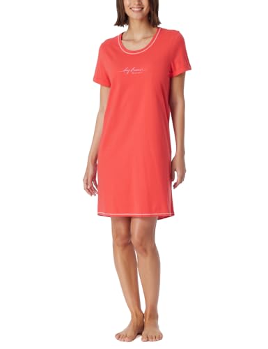 Schiesser Damen Bigshirt Kurzarm-Nachtwäsche Nachthemd, rot_181252, 46 von Schiesser