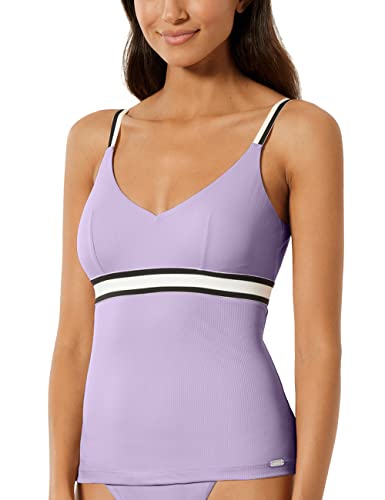 Schiesser Damen Bikini Top Tankini-Oberteil, Flieder, M von Schiesser