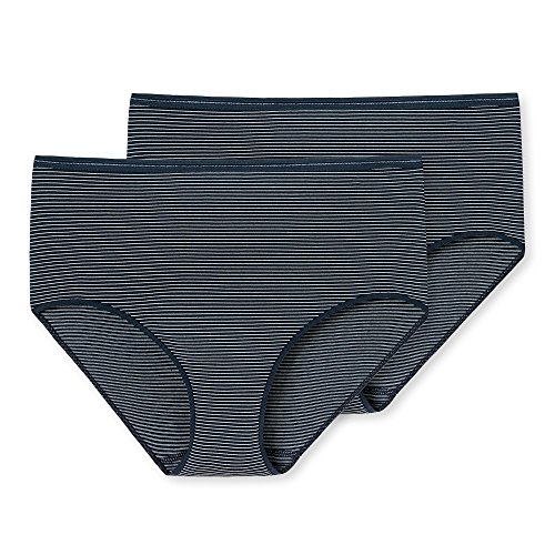 Schiesser Damen 2 Pack Midi Slip Unterwäsche - Modal Essentials, Nachtblau_162893, 40 von Schiesser