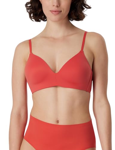 Schiesser Damen Bügel gepadded-Invisible Soft T-Shirt-BH, rot_166568, 75A von Schiesser