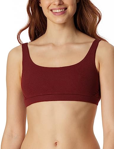 Schiesser Damen Bustier-Pure Rib Trainings-BH, rost, normal von Schiesser