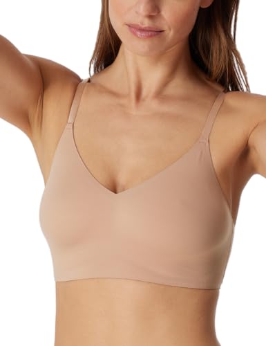 Schiesser Damen Nahtloses Spaghettiträger Mit Herausnehmbaren Pads - Invisible Soft Bustier, Maple_179821, 44 EU von Schiesser