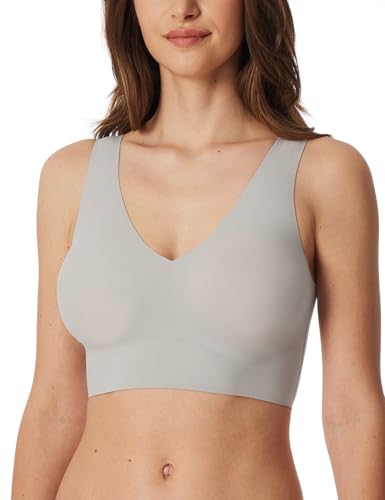 Schiesser Damen Nachthemd Kurzarm weiche Baumwolle Bigshirt mit Taschen - Nightwear, Off-White_181251, 50 von Schiesser