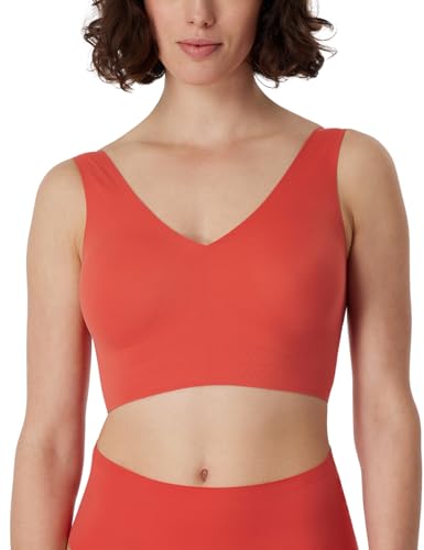 Schiesser Damen nahtloses Bustier mit herausnehmbaren Pads - Invisible Soft, rot_170364, 36 von Schiesser