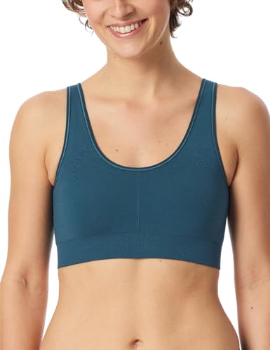 Schiesser Damen Bustier Nahtlos Casual Seamless Sport-BH, Petrol_181101, L EU von Schiesser