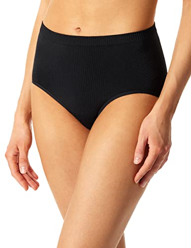 Schiesser Damen Highwaist Brief Unterwäsche, schwarz, S von Schiesser