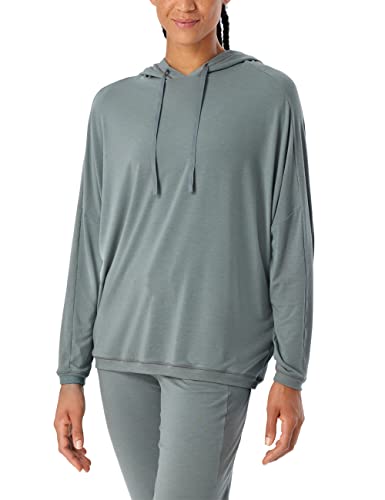 Schiesser Damen Hoodie Pyjamaoberteil, Jade, 40 von Schiesser