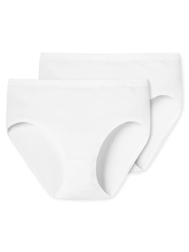 Schiesser Damen Hüftslip 2er Pack Slip, Weiß (100-weiss), 38 von Schiesser