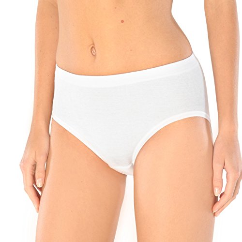 Schiesser Damen Hüftslip Midi Feinripp 000044 4er Pack, Größe:38;Farbe:weiss-100 von Schiesser