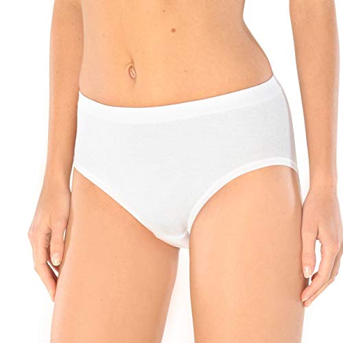 Schiesser Damen Hüftslip Midi Feinripp 000044 6er Pack, Größe:44;Farbe:weiss-100 von Schiesser