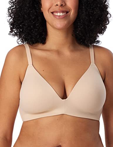Schiesser Damen BH gepaddet ohne Bügel - Invisible Soft, sand_166568, 80A von Schiesser