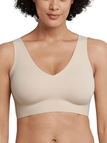 Schiesser Damen nahtloses Bustier mit herausnehmbaren Pads - Invisible Soft, sand_170364, 40 von Schiesser