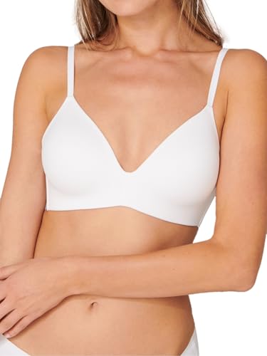 Schiesser Damen BH gepaddet ohne Bügel - Invisible Soft, weiss_166568, 80B von Schiesser