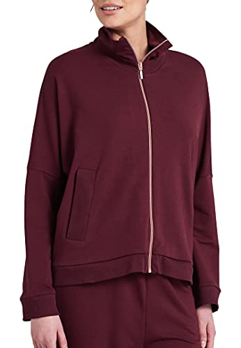 Schiesser Damen Jacke Loungewear Pyjamaoberteil, Burgund, 36 von Schiesser