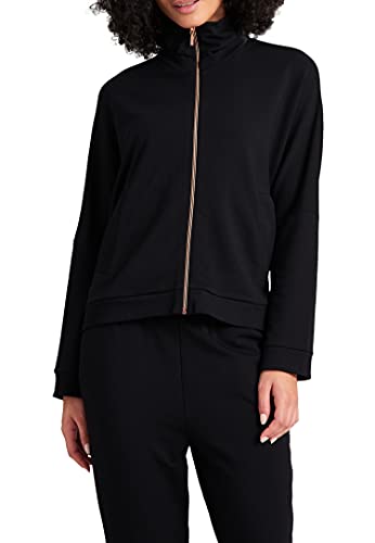 Schiesser Damen Jacke Loungewear Pyjamaoberteil, schwarz, 44 von Schiesser