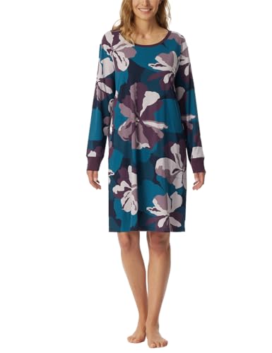 Schiesser Damen Langarm Baumwolle Modal mit Knopfleiste-Nightwear Nachthemd, Multicolor 4_181892, 40 (2er Pack) von Schiesser