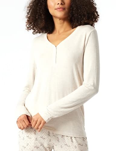 Schiesser Damen Langarmshirt Pyjamaoberteil, cream, XL von Schiesser