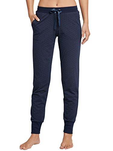 Schiesser Damen Lange Schlafanzughose Jerseyhose Lang - 165671, Größe Damen:68, Farbe:Nachtblau von Schiesser