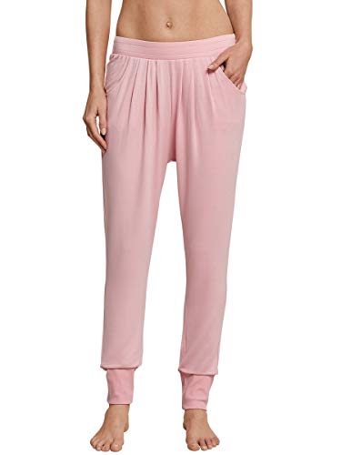 Schiesser Damen Lange Schlafanzughose Loungehose Sweathose Lang - 163071, Größe Damen:44, Farbe:Rosenholz von Schiesser