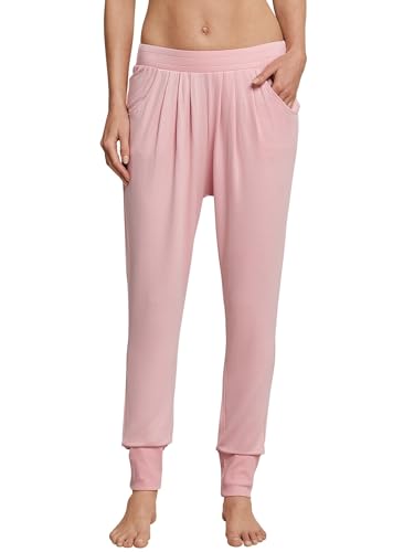 Schiesser Damen Lange Schlafanzughose Loungehose Sweathose Lang - 163071, Größe Damen:44, Farbe:Rosenholz von Schiesser
