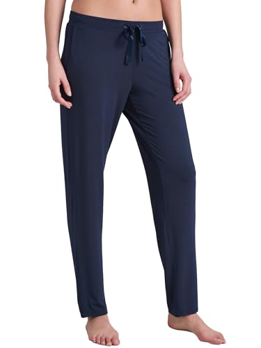 Schiesser Damen Schlafhose Lang Modal - Mix + Relax Pyjamaunterteil, Blau_175480, 44 EU von Schiesser