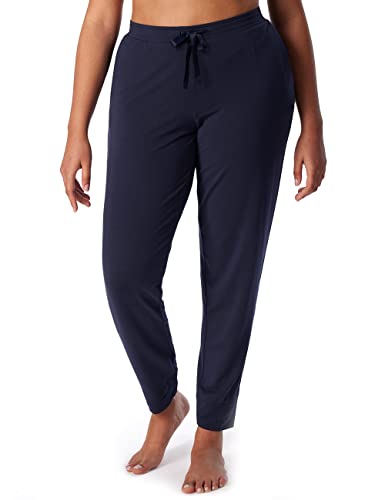 Schiesser Damen Schlafhose Lang Mit Bündchen Modal - Mix + Relax Pyjamaunterteil, Blau_175481, 46 EU von Schiesser