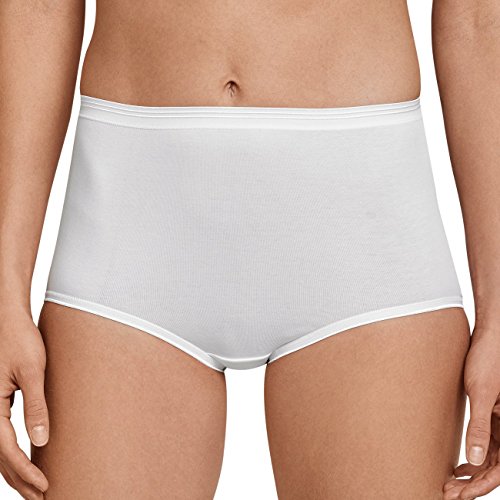 Schiesser Damen Maxislip - Luxury Baumwolle Taillenslip, Weiss_155452, 44 EU von Schiesser