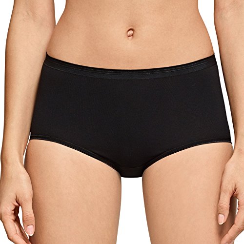 Schiesser Damen Midi Slip Feinripp Luxury 2er Pack, Größe:42;Farbe:Schwarz (000) von Schiesser