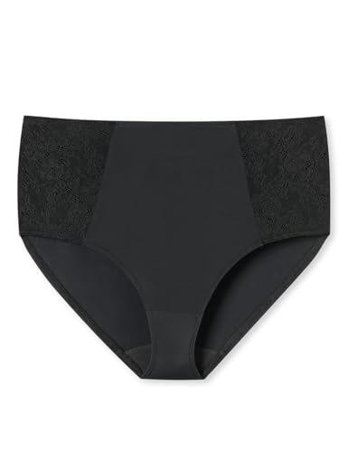 Schiesser Damen Midi Spitze-Air Slip, schwarz_181132, 46 von Schiesser
