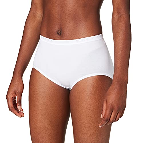 Schiesser Damen Midislip-Luxury Baumwolle Taillenslip, Weiß (Weiss 100), 46 von Schiesser