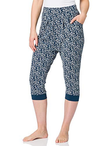 Schiesser Damen Mix & Relax Jersey Broek 3/4 lang Pyjamaunterteil, Petrol, 42 EU von Schiesser