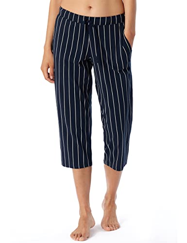 Schiesser Damen Schlafhose 3/4 Lang Kurz Baumwolle - Mix + Relax Pyjamaunterteil, Multicolor 1_179270, 42 EU von Schiesser