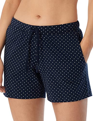 Schiesser Damen Schlafhose Kurz Baumwolle Shorty - Mix + Relax Pyjamaunterteil, Dunkelblau-gem._179388, 44 EU von Schiesser