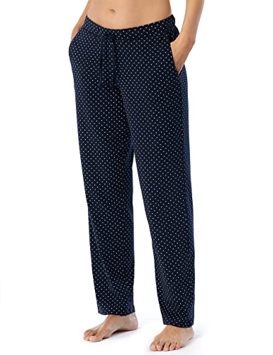 Schiesser Damen Schlafhose Lang Baumwolle Gemustert - Mix + Relax Pyjamaunterteil, Dunkelblau-gem._179271, 38 EU von Schiesser