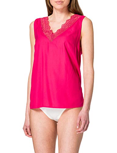 Schiesser Damen Mix + Relax Trägertop Pyjamaoberteil, Fuchsia, 42 von Schiesser
