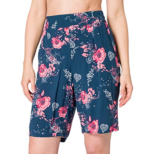 Schiesser Damen Mix + Relax Webbermuda Pyjamaunterteil, Petrol, 38 von Schiesser