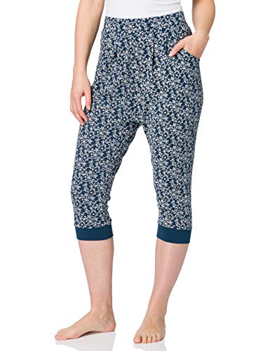Schiesser Damen Mix & Relax Jerseyhose 3/4 Lang Pyjamaunterteil, Petrol, 44 von Schiesser