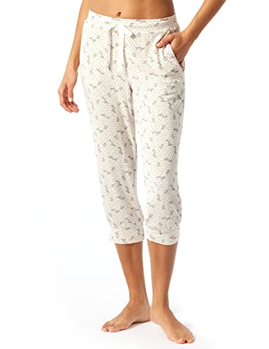 Schiesser Damen Mix & Relax Jerseyhose 3/4 Lang Pyjamaunterteil, Braun, 36 von Schiesser