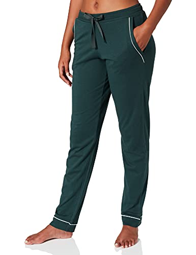 Schiesser Damen Mix & Relax Jerseyhose Lang Pyjamaunterteil_175506 Schlafanzughose, Dunkelgrün, 42 von Schiesser