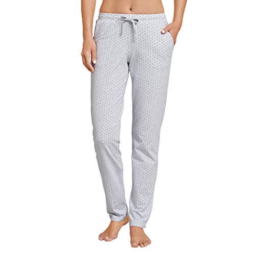 Schiesser Damen Mix & Relax Jerseyhose lang Schlafanzughose, Grau (Grau-Mel. 202), 36 von Schiesser