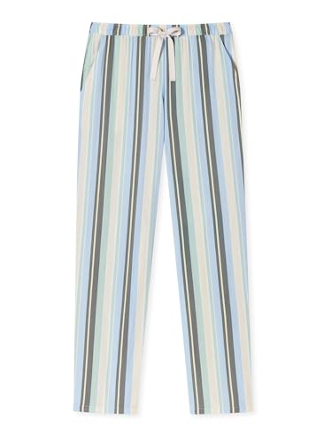 Schiesser Damen Mix & Relax Webhose Lang' Pyjamaunterteil, Grün Gestreift, 48 von Schiesser