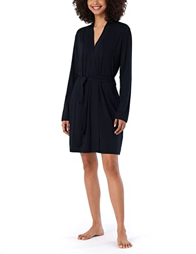 Schiesser Damen Bade-und Morgenmantel Modal-Interlock Bademantel, schwarz_178420, S Schiesser Damen Bade-und Morgenmantel Modal-Interlock Bademantel, schwarz_178420, S von Schiesser