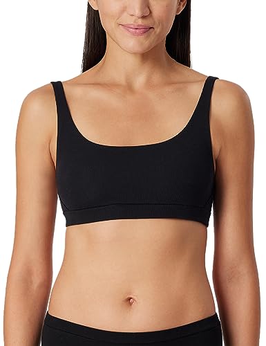 Schiesser Damen Organic Cotton-Pure Rib Bustier, schwarz_179880, 44 von Schiesser