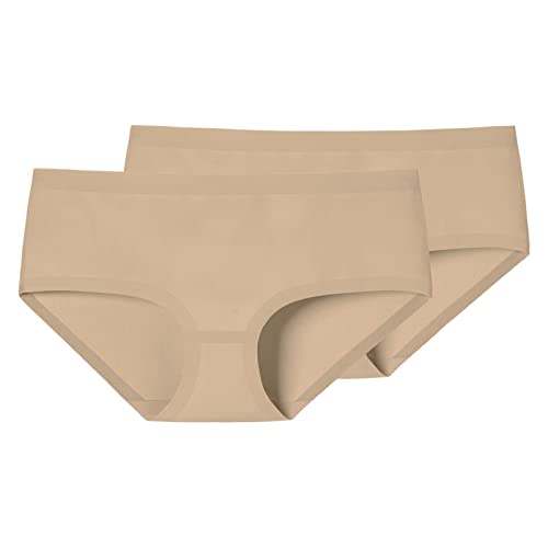 Schiesser Damen Panty Invisible Cotton 2er Pack, Größe:36, Farbe:Nude (410) von Schiesser
