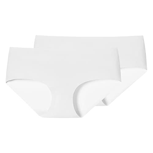 Schiesser Damen Panty Invisible Cotton 2er Pack, Größe:38, Farbe:Weiß (100) von Schiesser