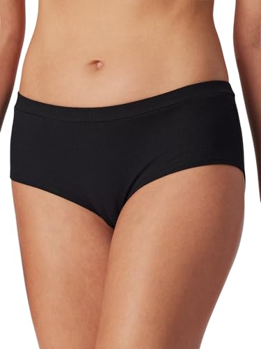 Schiesser Damen Panty Organic Cotton-Pure Rib Hipster-Höschen, schwarz_179884, 40 von Schiesser